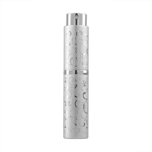 2 PCS Embossed Rotating Perfume Bottle Metal Discharge Bottle Sterilizing Alcohol Spray Bottle, Specification: 10ml(Silver) - Cosmetics bottle by PMC Jewellery | Online Shopping South Africa | PMC Jewellery