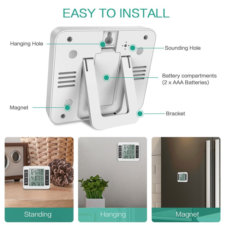 SN010 Wireless Indoor Outdoor High-Precision Thermometer Electronic Refrigerator Thermometers(One to One) - Indoor Thermometer by PMC TechLife | Online Shopping South Africa | PMC TechLife