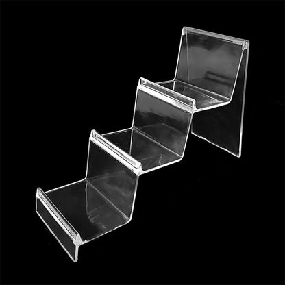 10 PCS Thickened Transparent Wallet Holder Plastic Phone Mask Display Stand Counter Display Stand,Specification: No. 3 3 Layer - Desktop Holder by PMC Jewellery | Online Shopping South Africa | PMC Jewellery