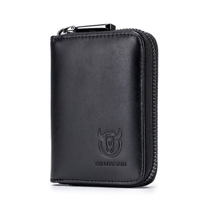 BULL CAPTAIN 05 Head Layer Leather Card Bag Men Casual Leather Driver License Card Package(Black) - Card & Passport Bags by PMC Jewellery | Online Shopping South Africa | PMC Jewellery