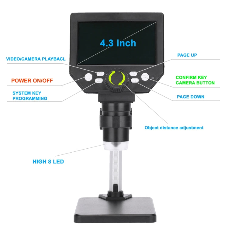 G1000 Digital Microscope HD Mobile Phone Repair Electron Microscope, Specification: Aluminum Alloy Bracket - Digital Microscope by PMC Jewellery | Online Shopping South Africa | PMC Jewellery | Buy Now Pay Later Mobicred