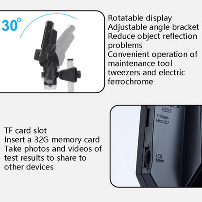 G1000 Digital Microscope HD Mobile Phone Repair Electron Microscope, Specification: Aluminum Alloy Bracket - Digital Microscope by PMC Jewellery | Online Shopping South Africa | PMC Jewellery | Buy Now Pay Later Mobicred