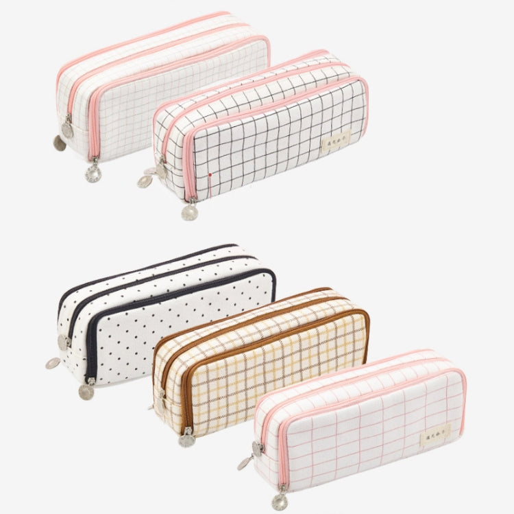 Angoo Double-Open Multi-Layer Stationery Pencil Case Multifunctional Cosmetic Bag(Palm Black And White) - Pen Holder by Angpoo | Online Shopping South Africa | PMC TechLife | Buy Now Pay Later Mobicred