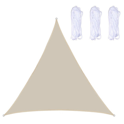 Triangle Outdoor Garden Sunshade Sail Waterproof Anti-UV Canopy, Size: 6m x 6m x 6m(Beige) - Tents & Accessories by PMC Jewellery | Online Shopping South Africa | PMC Jewellery