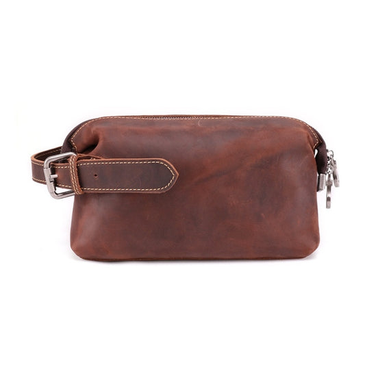6465 Men Leather Multifunctional Travel Toiletries Storage Clutch(Chocolate Color) - Storage Bags by PMC Jewellery | Online Shopping South Africa | PMC Jewellery