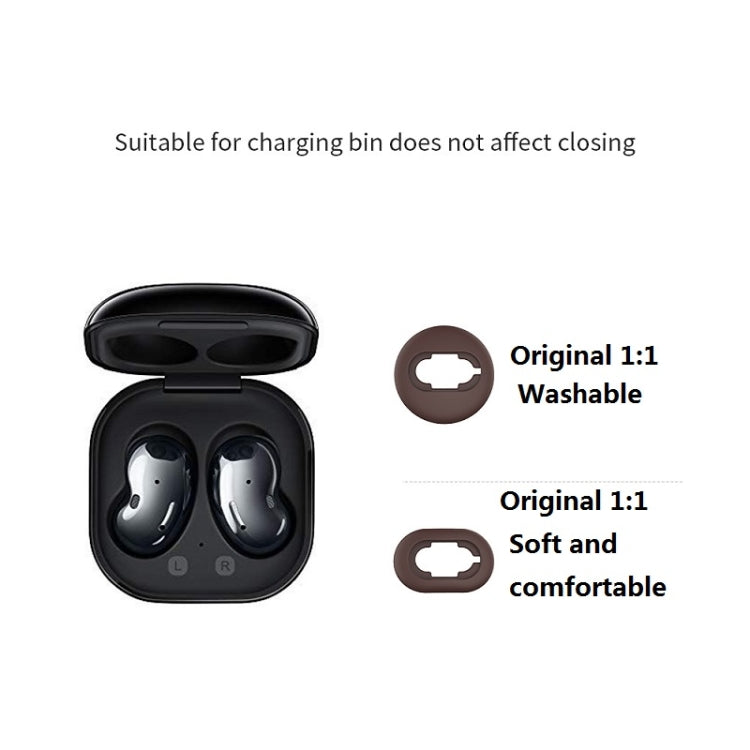 2 Sets Bluetooth Earphone Silicone Earplug Caps For Samsung Galaxy Buds Live(Black-2 Pairs) - Anti-dust & Ear Caps by PMC Jewellery | Online Shopping South Africa | PMC Jewellery