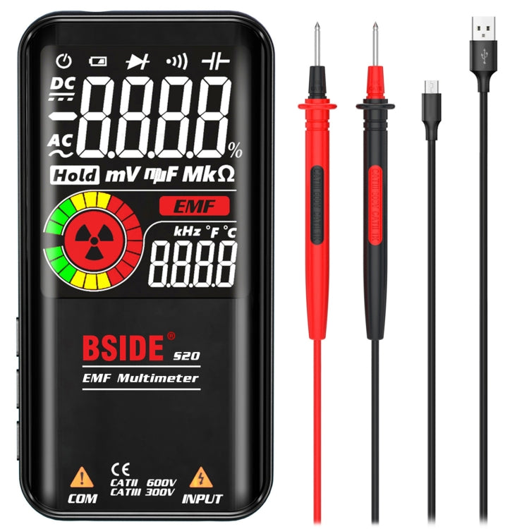 BSIDE S20 Intelligent Large Screen Electromagnetic Radiation Multimeter Tester - Digital Multimeter by BSIDE | Online Shopping South Africa | PMC Jewellery | Buy Now Pay Later Mobicred