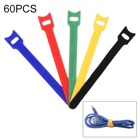 60 PCS T-Shaped Cable Organizer Belt Nylon Winder Buckle, Length: 15cm(Color Random Delivery) - Cable Organizer by PMC Jewellery | Online Shopping South Africa | PMC Jewellery