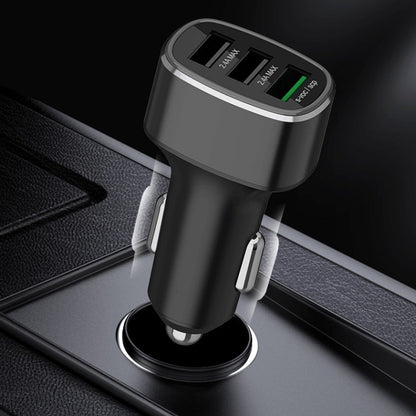 Three USB Ports Car Fast Charging Charger For Huawei/For OPPO/VIVO/OnePlus And Other Flash Charging, Model: GT680 Black - Car Charger by PMC Jewellery | Online Shopping South Africa | PMC Jewellery