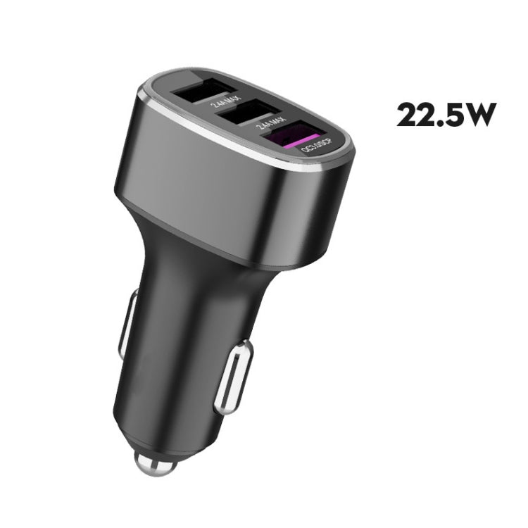 Three USB Ports Car Fast Charging Charger For Huawei/For OPPO/VIVO/OnePlus And Other Flash Charging, Model: GT680 Gray - Car Charger by PMC Jewellery | Online Shopping South Africa | PMC Jewellery