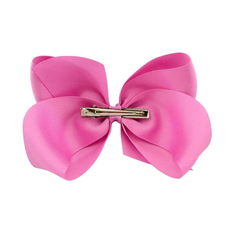 5 PCS 6 Inch Colorful Kids Girls Big Solid Ribbon Hair Bow Clips(21) - Head Bands by PMC Jewellery | Online Shopping South Africa | PMC Jewellery