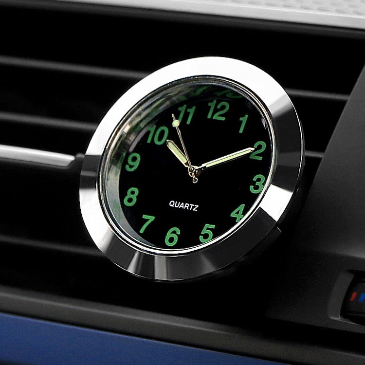 Car Clock Night Light Electronic Clock Car Decoration Quartz(Silver Border) - Clocks & Car Meters by PMC TechLife | Online Shopping South Africa | PMC TechLife | Buy Now Pay Later Mobicred