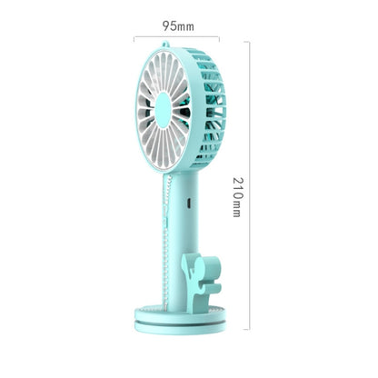 Zipper Fan USB Mini Handheld Fan Portable with Stand Base(Lvory White) - Electric Fans by PMC Jewellery | Online Shopping South Africa | PMC Jewellery