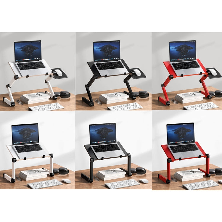 Oatsbasf Folding Computer Desk Laptop Stand Foldable Lifting Heightening Storage Portable Rack,Style: L01 Black - Laptop Stand by Oatsbasf | Online Shopping South Africa | PMC Jewellery | Buy Now Pay Later Mobicred