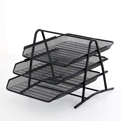 Net-Shaped File Rack Data Storage Frame Storage Rack Metal File Management Rack,Style: Four-layer - File Folder by PMC Jewellery | Online Shopping South Africa | PMC Jewellery