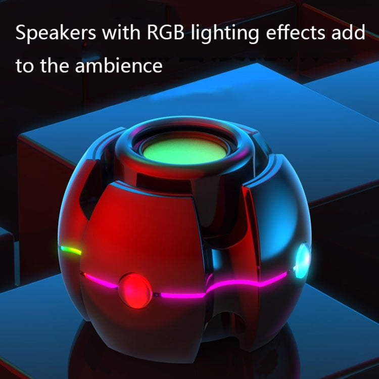 RGB Light Effect Gyro Shape Wireless Bluetooth Audio(Red) - Mini Speaker by PMC Jewellery | Online Shopping South Africa | PMC Jewellery