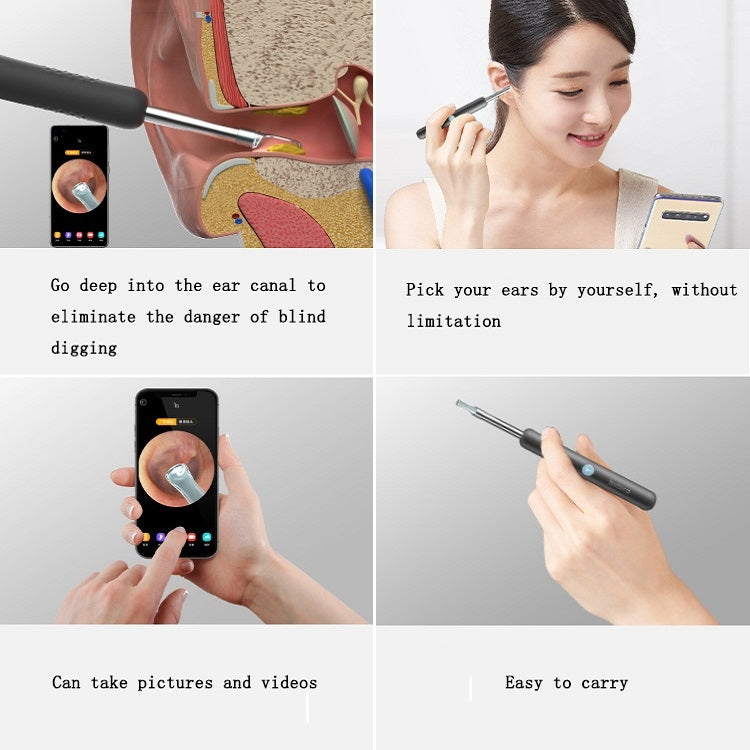 Bebird R1 High-Definition Endoscope Luminous Visual Ear Picking Tool(R1-Classic Black) - Ear Care Tools by Bebird | Online Shopping South Africa | PMC Jewellery | Buy Now Pay Later Mobicred