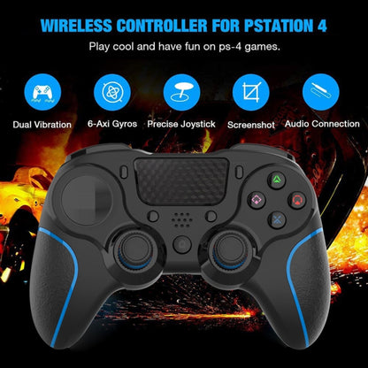 MB-P913 PC Six-Axis Somatosensory Back Key Programming Dual Vibration Bluetooth Gamepad For PS4 Pro(Red Black) - Gamepads by PMC Jewellery | Online Shopping South Africa | PMC Jewellery