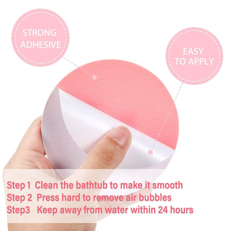 12 PCS / Pack 10cm Bathroom Steps Round PEVA Non-Slip Stickers(White) - Bath Mats by PMC TechLife | Online Shopping South Africa | PMC TechLife