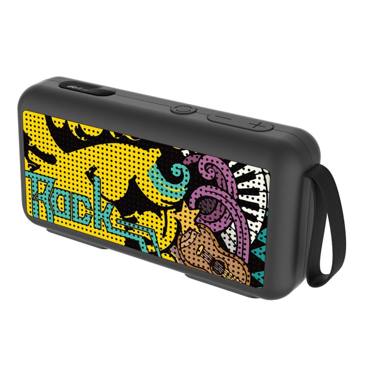 DoRealMe F0 TWS Mini Graffiti Bluetooth Speaker Support FM / TF Card(Black Graffiti) - Mini Speaker by PMC Jewellery | Online Shopping South Africa | PMC Jewellery