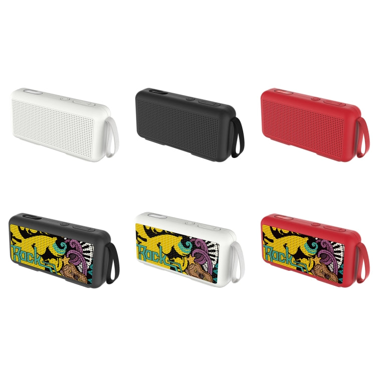 DoRealMe F0 TWS Mini Graffiti Bluetooth Speaker Support FM / TF Card(White Graffiti) - Mini Speaker by PMC Jewellery | Online Shopping South Africa | PMC Jewellery