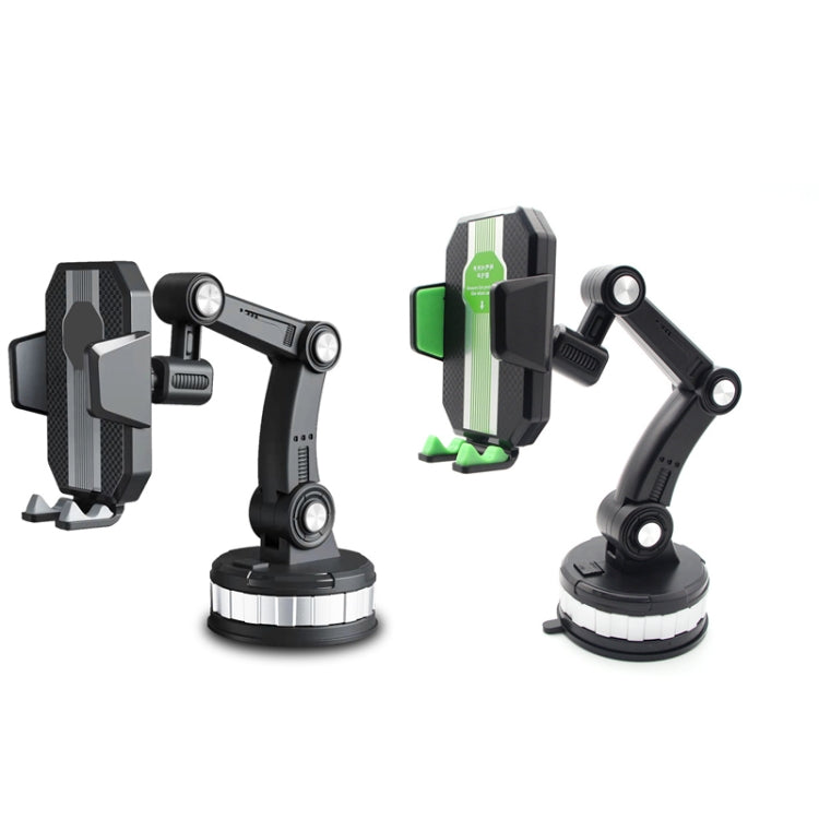 X-0566 Big Suction Cup Car Phone Holder Center Console Phone Holder(Black Green) - Car Holders by PMC Jewellery | Online Shopping South Africa | PMC Jewellery