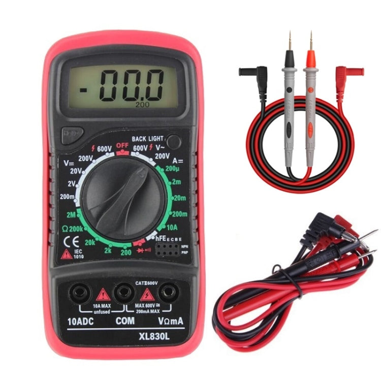 ANENG XL830L Multi-Function Digital Display High-Precision Digital Multimeter, Specification: Standard+10A Extra Tip Pen(Red) - Digital Multimeter by ANENG | Online Shopping South Africa | PMC Jewellery | Buy Now Pay Later Mobicred