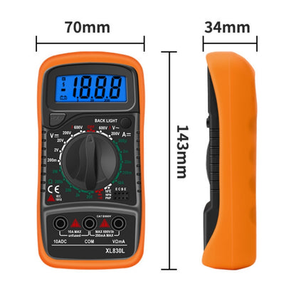 ANENG XL830L Multi-Function Digital Display High-Precision Digital Multimeter, Specification: Standard+10A Extra Tip Pen(Red) - Digital Multimeter by ANENG | Online Shopping South Africa | PMC Jewellery | Buy Now Pay Later Mobicred