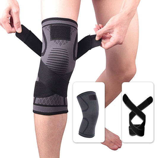 Pressurized Tape Knit Sports Knee Pad, Specification: XL (Black) - Sports Safety by PMC Jewellery | Online Shopping South Africa | PMC Jewellery