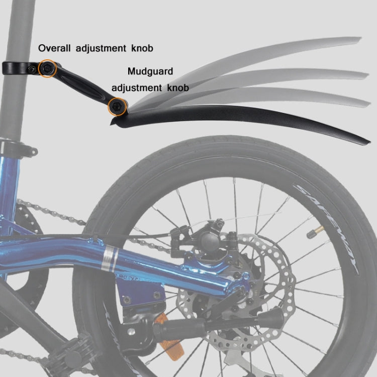 WEST BIKING YP0714018 Bicycle Folding Reflective Mudguard(Black) - free shipping - PMC TechLife - Order now!