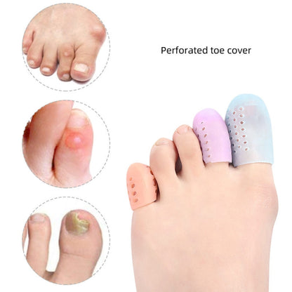 10 Pairs With Hole Toe Set High Heels Anti-Wear Anti-Pain Toe Protective Cover, Size: M(Bright Skin) - Corrector by PMC Jewellery | Online Shopping South Africa | PMC Jewellery