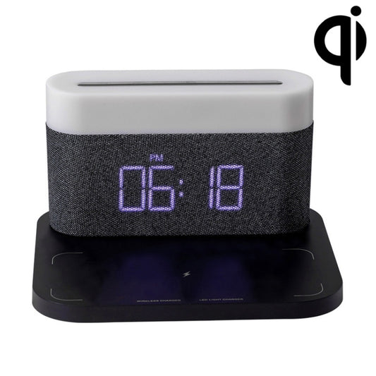 S26 3 in 1 Mobile Phone Wireless Charger with Clock & Night Light(Black) - Wireless Charger by PMC Jewellery | Online Shopping South Africa | PMC Jewellery