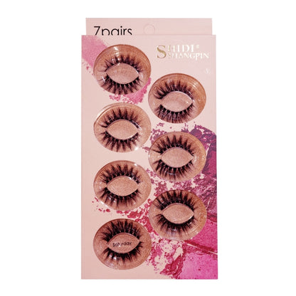 ShidiShangpin 3D Mink False Eyelashes Natural Three-Dimensional 7 Pairs Of Eyelashes Set(Saturday) - Eyes by PMC Jewellery | Online Shopping South Africa | PMC Jewellery