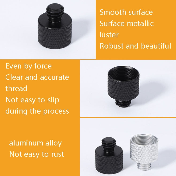 4 PCS 5/8 Female to 3/8 Male Adapter Screw(Silver) -  by PMC TechLife | Online Shopping South Africa | PMC TechLife