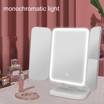 430 Three-Sided Folding LED Makeup Mirror Table Lamp Charging Style - Mirror by PMC Jewellery | Online Shopping South Africa | PMC Jewellery