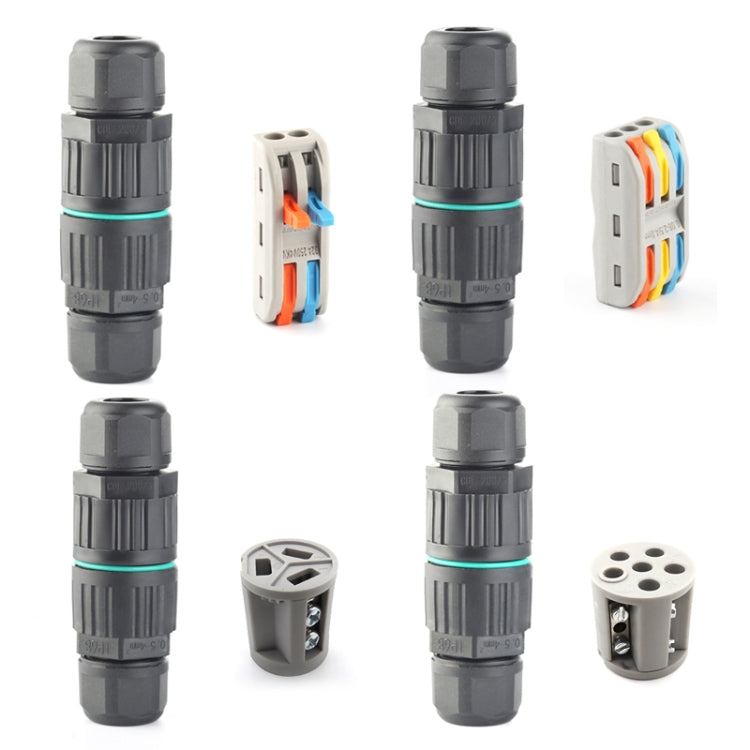 CDF-200/3 Waterproof Wire Connector With 3 Pin Quick Connector - Connectors & Terminals by PMC Jewellery | Online Shopping South Africa | PMC Jewellery