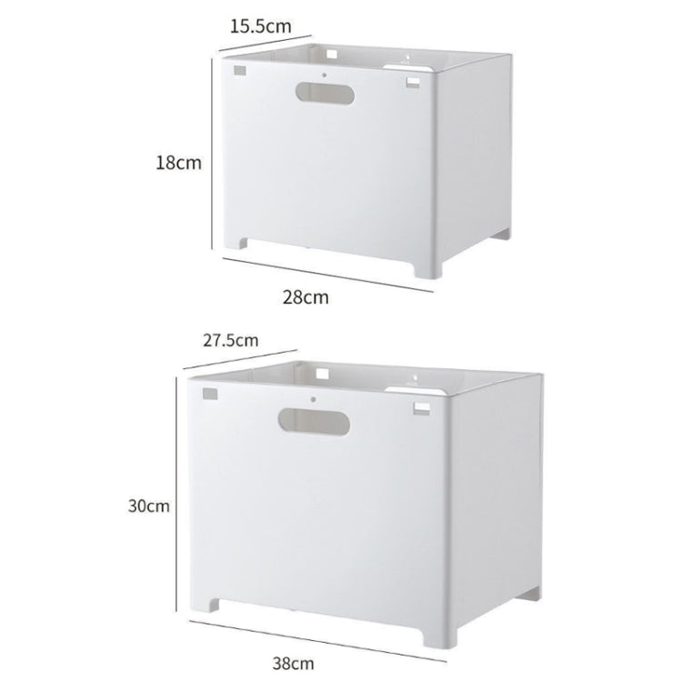 Wall-Mounted Foldable Laundry Storage Basket, Color: Large (White) - Storage Boxes by PMC Jewellery | Online Shopping South Africa | PMC Jewellery