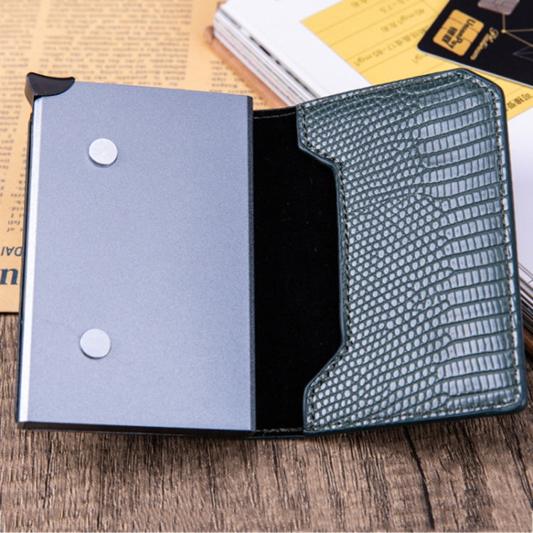 Lizard Pattern RFID Anti-Theft Card Holder With Tracker Hole For Airtag(Green) - Wallet Series by PMC Jewellery | Online Shopping South Africa | PMC Jewellery