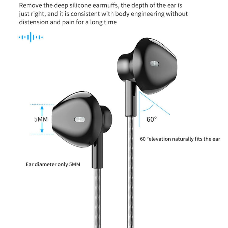 TS5000 3.5mm Metal Subwoofer Wired Earphone(Black) - Normal Style Earphone by PMC TechLife | Online Shopping South Africa | PMC TechLife