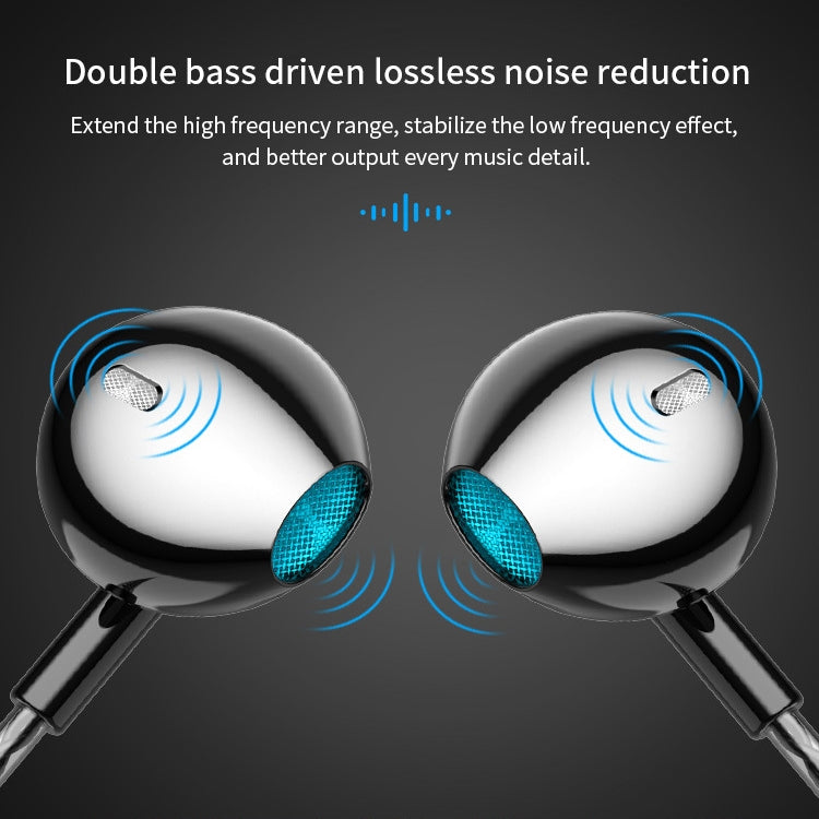 TS5000 3.5mm Metal Subwoofer Wired Earphone(Black) - Normal Style Earphone by PMC TechLife | Online Shopping South Africa | PMC TechLife