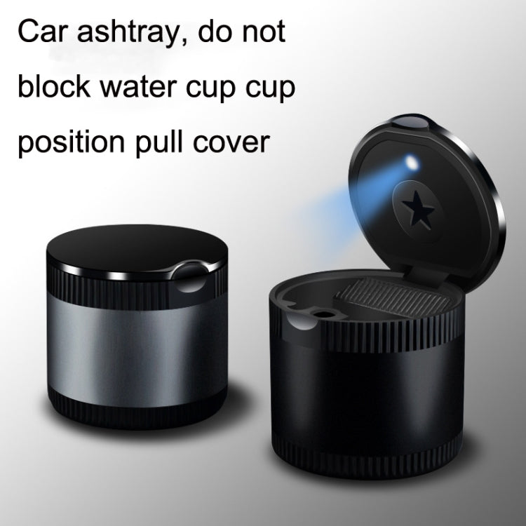 Car Ashtray With LED Ambient Light(Black) - Ashtrays by PMC Jewellery | Online Shopping South Africa | PMC Jewellery