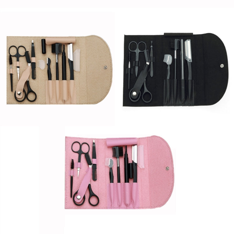 8 PCS/Set Eyebrow Trimming Beauty Tool(Khaki) - Tools by PMC Jewellery | Online Shopping South Africa | PMC Jewellery