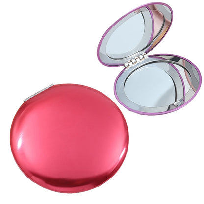 3 PCS Makeup Small Mirror Folding Portable Clamshell Circular Mirror(Red) - Mirror by PMC Jewellery | Online Shopping South Africa | PMC Jewellery