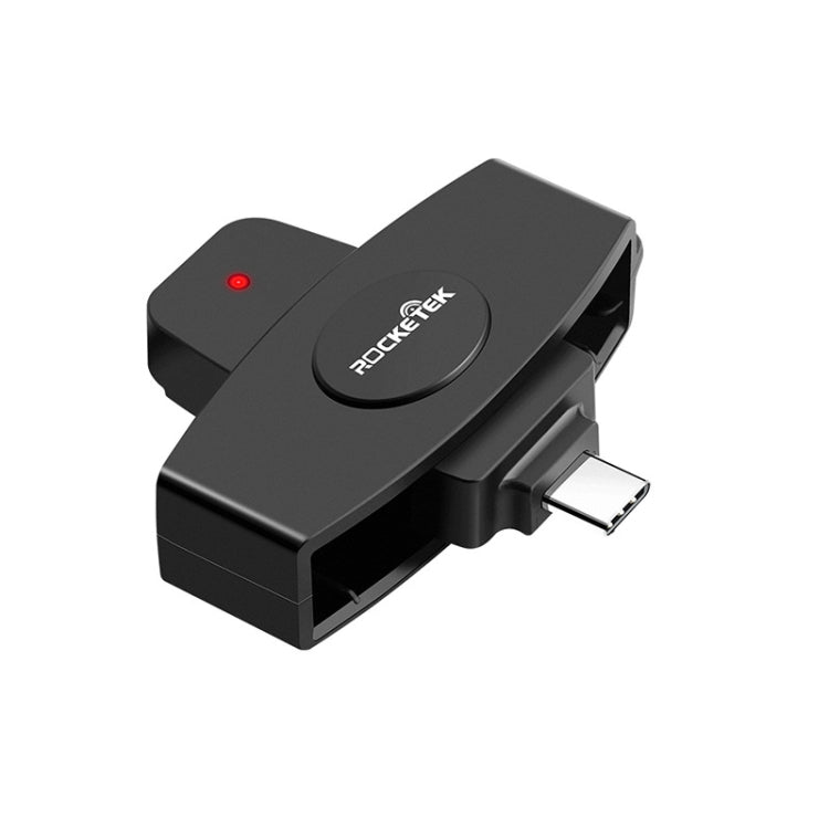 Rocketek CSCR3 Smart CAC Card Reader Type-c Bank Tax Declaration SIM Card/IC Card ID Card Reader(Black) -  by PMC TechLife | Online Shopping South Africa | PMC TechLife | Buy Now Pay Later Mobicred