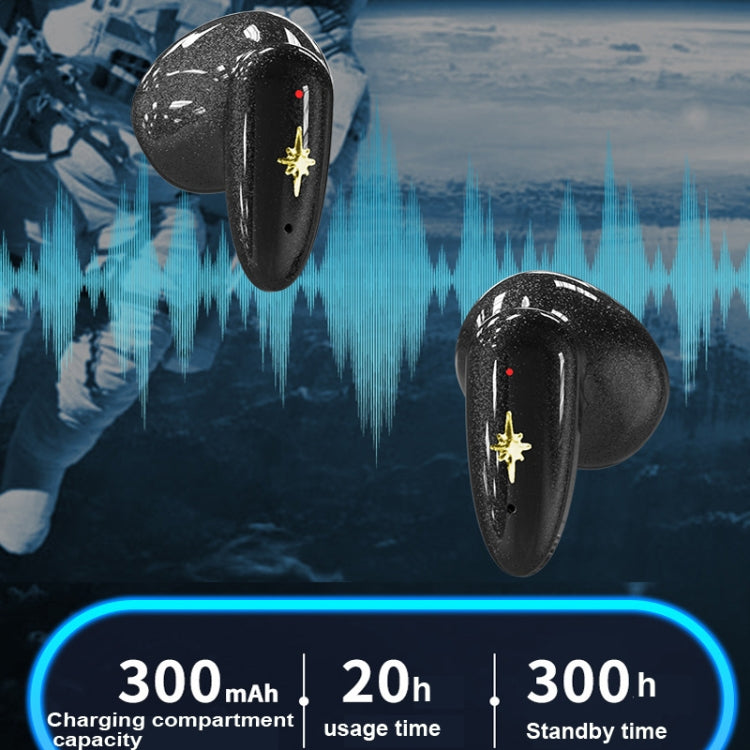 TWS Wireless Bluetooth Headset In-ear Space Capsule Gaming Headset(Transparent Black) - TWS Earphone by PMC Jewellery | Online Shopping South Africa | PMC Jewellery