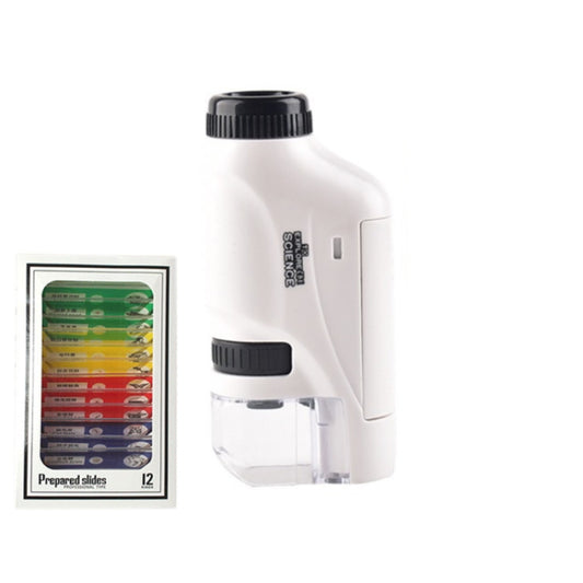 Children Handheld Portable Laboratory Equipment Microscope Toys, Colour: Lite + Specimen (White) - Digital Microscope by PMC Jewellery | Online Shopping South Africa | PMC Jewellery