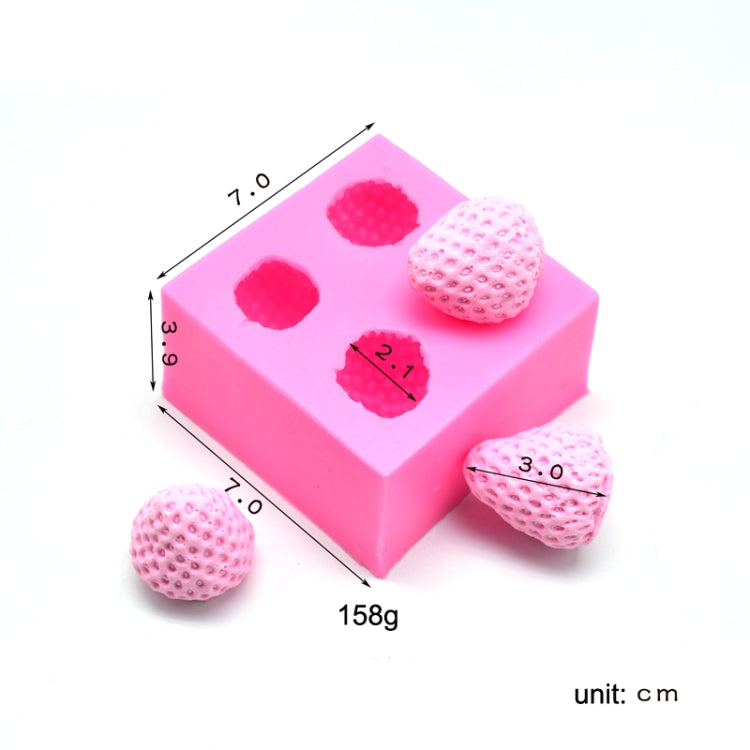 2 PCS Fondant Chocolate Cake Decorating Strawberry Silicone Mold(Pink) - Food Molds by PMC Jewellery | Online Shopping South Africa | PMC Jewellery