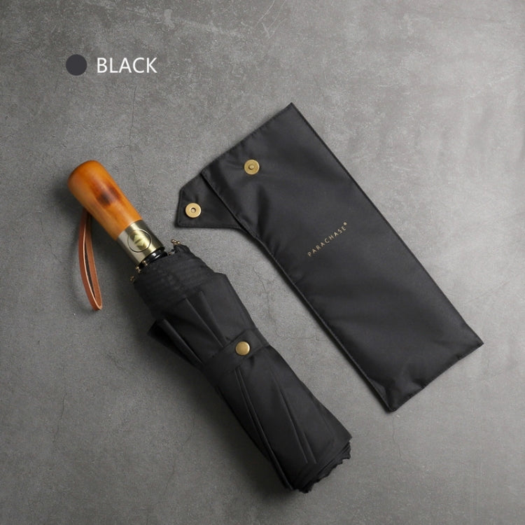 PARACHASE Ten-bone Double-layer Large Windproof Business Automatic Folding Umbrella(Black) - Umbrellas by PARACHASE | Online Shopping South Africa | PMC Jewellery