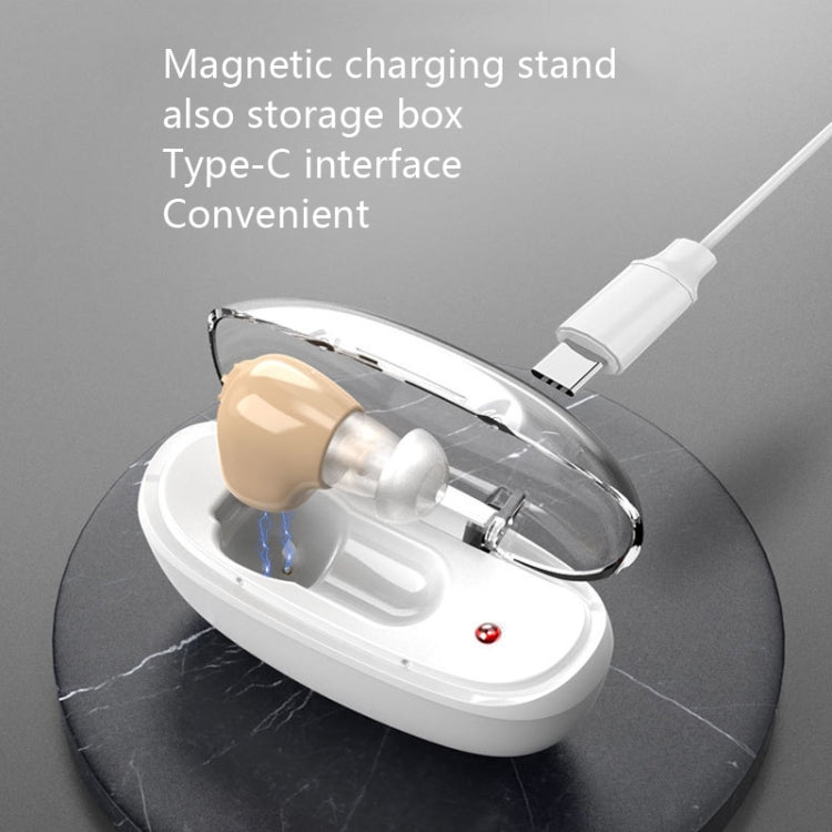 Elderly Sound Amplifier Portable Ear Canal Rechargeable Hearing Aid, Specification: US Plug(Skin Color) - Hearing Aids by PMC Jewellery | Online Shopping South Africa | PMC Jewellery