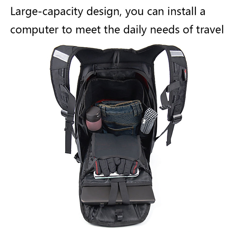 MOTOCENTRIC 11-MC-0077 Motorcycle EVA Turtle Shell Shape Riding Backpack(Black) - Bags & Luggages by MOTOCENTRIC | Online Shopping South Africa | PMC Jewellery